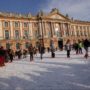 La patinoire du marché de Noël sur la Place du Capitole